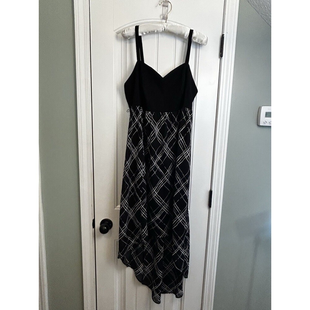 Torrid Size 14 Black Plaid High Low Midi Dress Sleeveless Back Zip Women - Picture 2 of 15